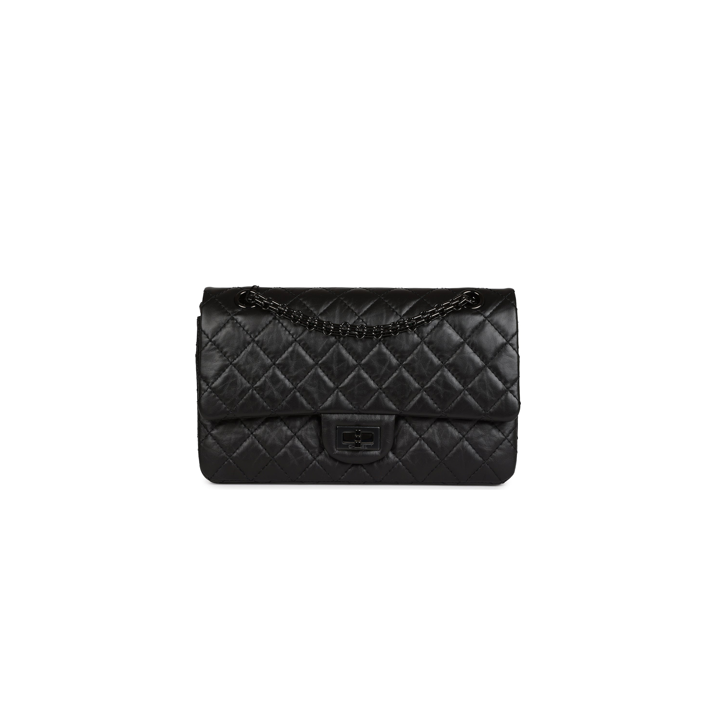 CHANEL MASTER CALFSKIN QUILTED 2.55 FLAP SO BLACK A37587 (28*19.5*7.5cm)